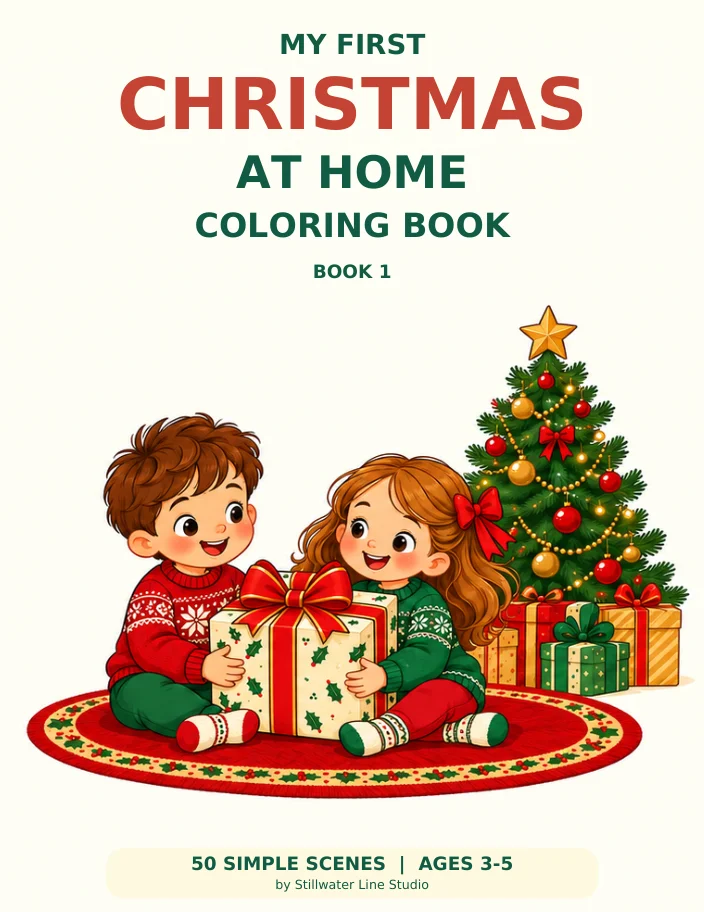 My First Christmas at Home Coloring Book cover