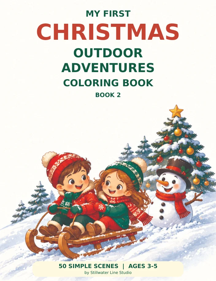 My First Christmas Outdoor Adventures Coloring Book cover