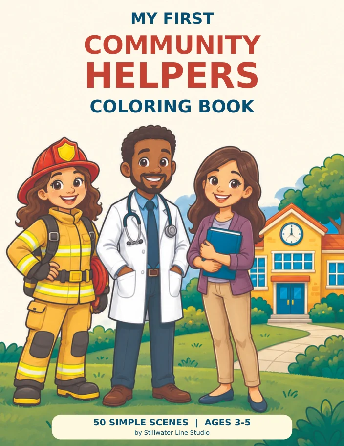 My First Community Helpers Coloring Book cover