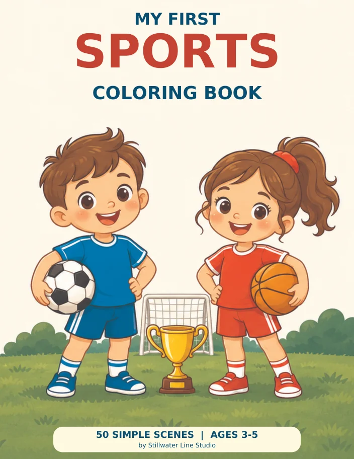 My First Sports Coloring Book cover