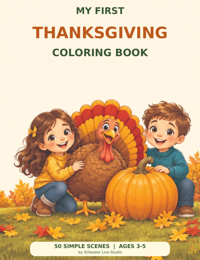 My First Thanksgiving Coloring Book cover